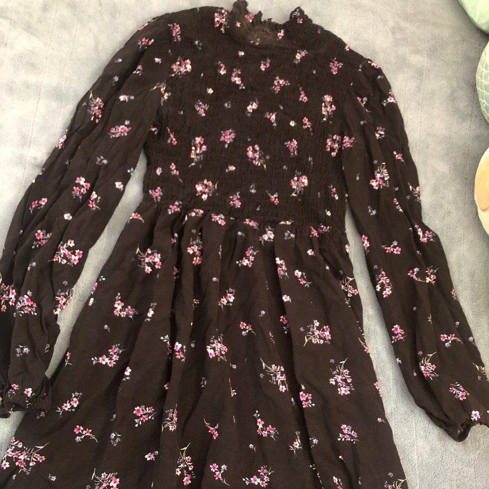 black floral dress
